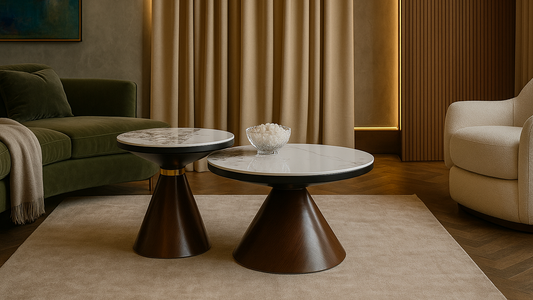 Valente Sculptural Marble Center Coffee Table