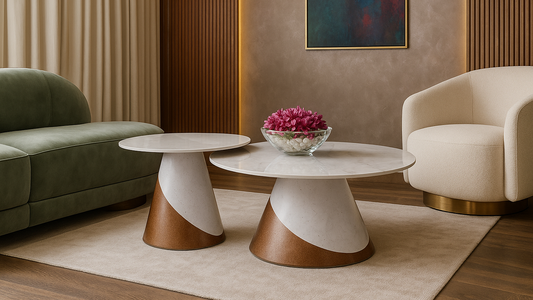 Aria Quartz Cone Center Coffee Table