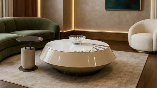 Velour Stone Center Coffee Table