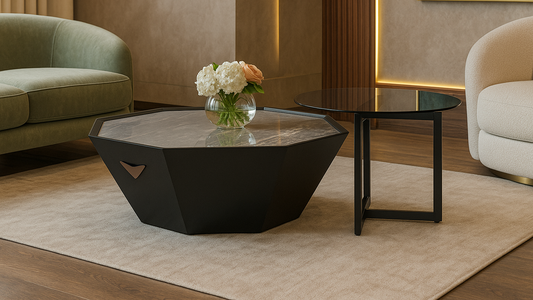 Essence Marble Glass Center Coffee Table