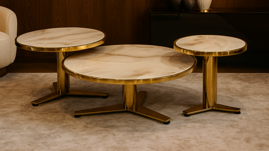 Trio Luxe Gold Center Coffee Table