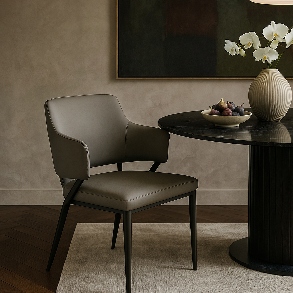 Nocturne Charcoal Designer Dining Chair