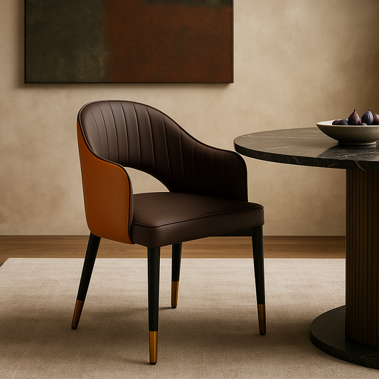 Tangerine Noir Designer Dining Chair
