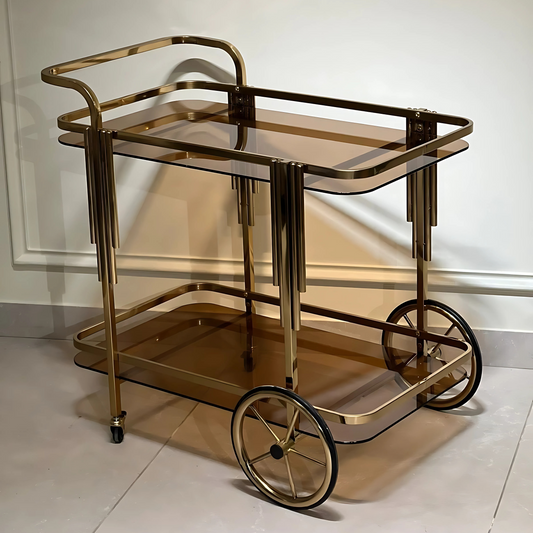 Golden Carriage Trolley Table