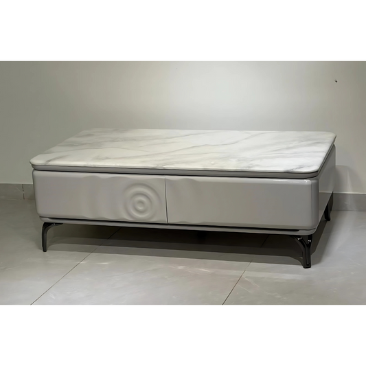 Velour Rise Stone Center Coffee Table