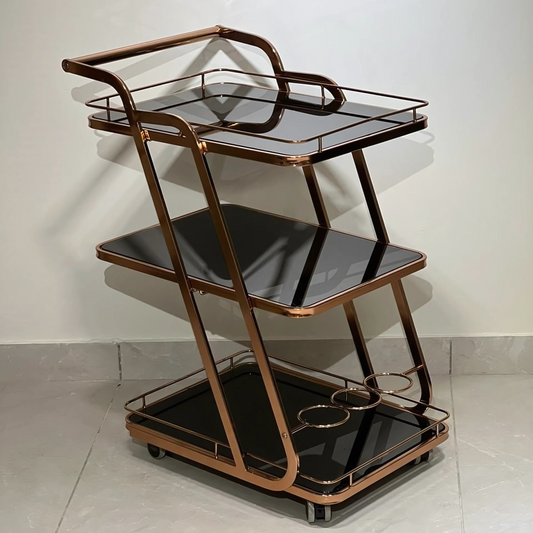 Obsidian Frame Trolley Table