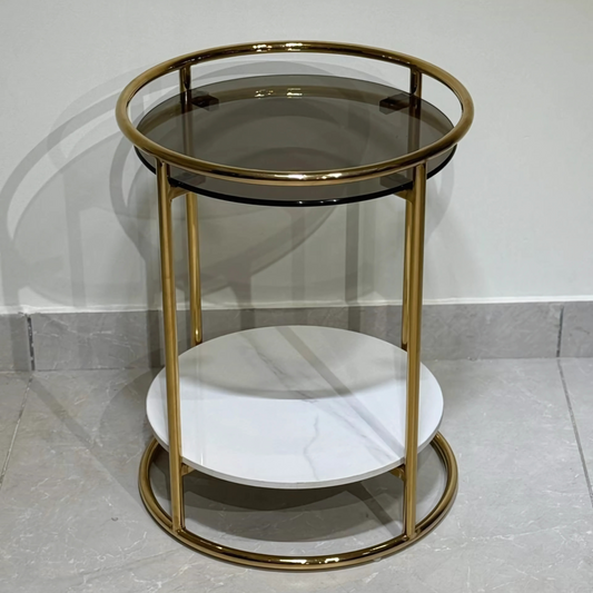 Regalia Gold Marble Side Table