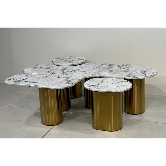 Celest Marble Triplet Center Coffee Table