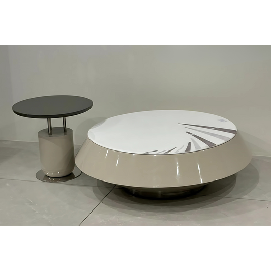 Velour Rise Stone Center Coffee Table