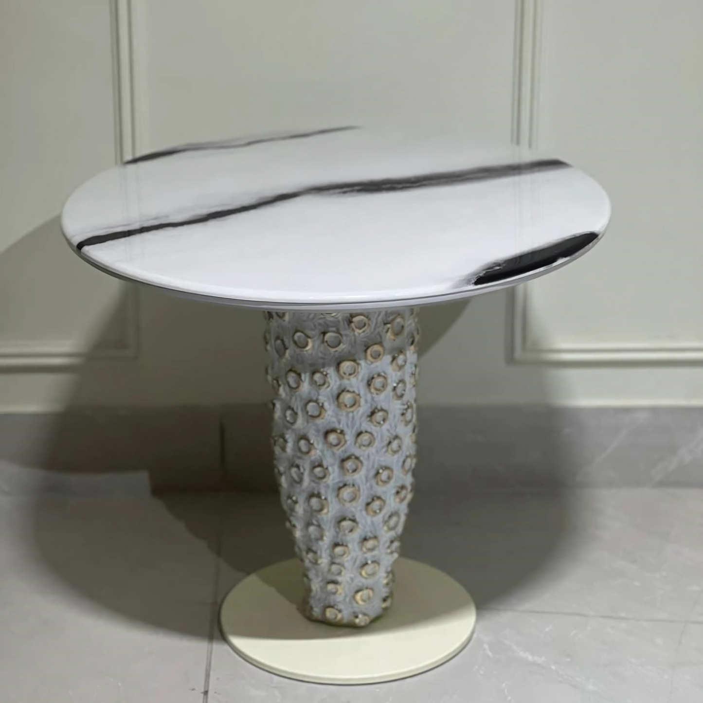 Pearl Crest Marble Side Table