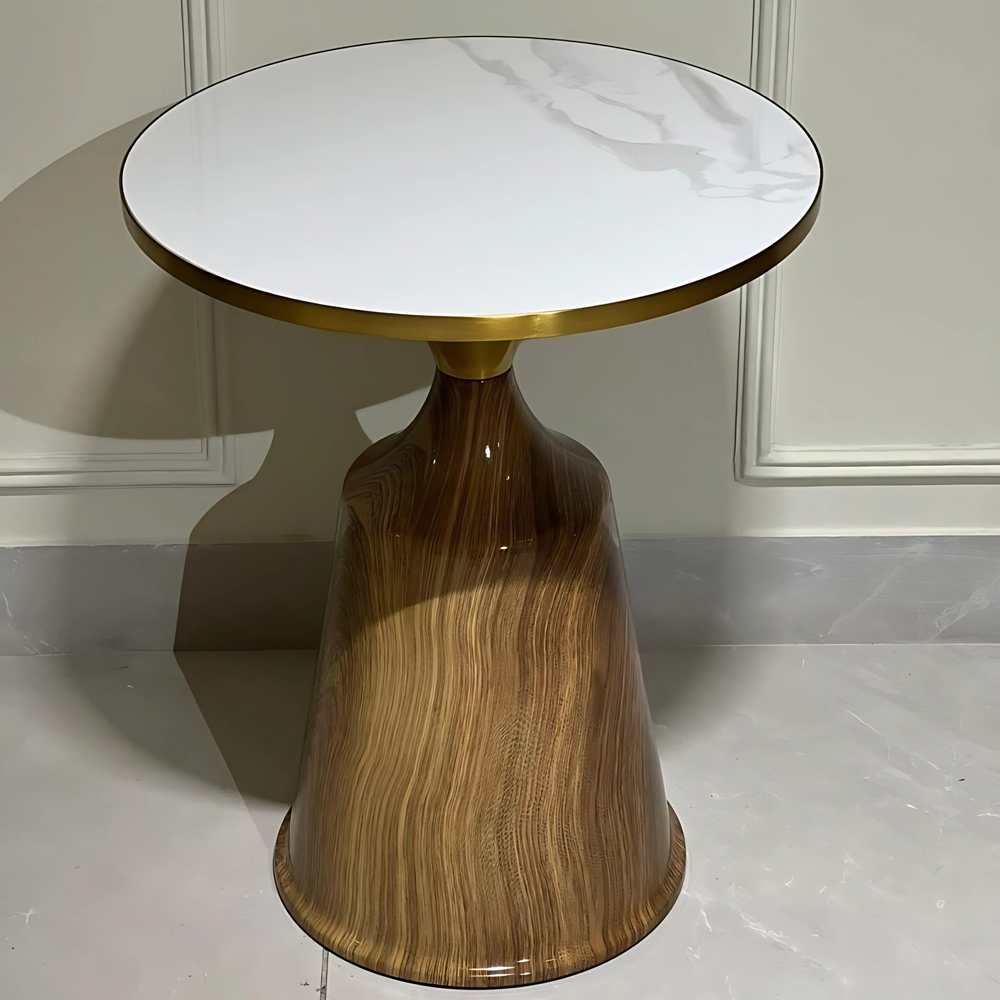 Polished Woodgrain Side Table