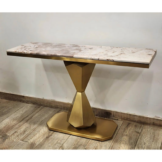 Velour Crescent Console Table
