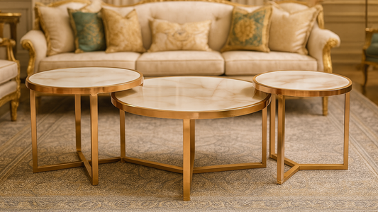 Rosella Trio Marble Center Coffee Table