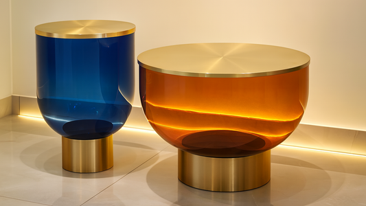 Amber & Sapphire Luxe Center Coffee Table