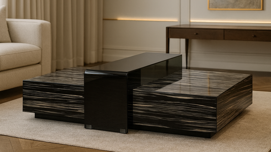 Strato Ebony Glass Center Coffee Table