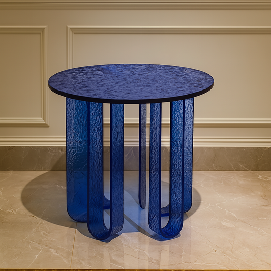 Azure Ripple Side Table