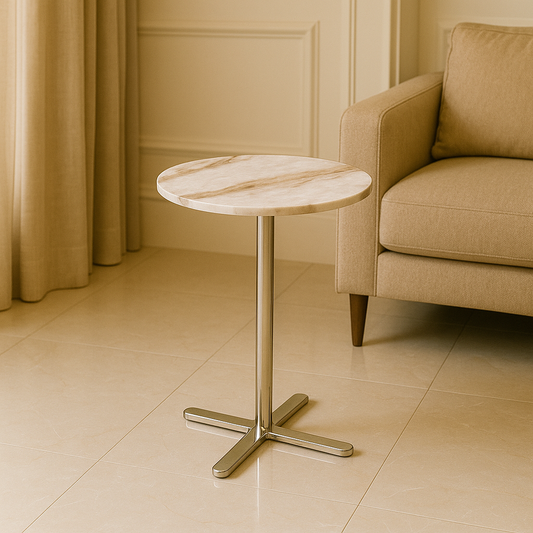 Blush Crest Round Table