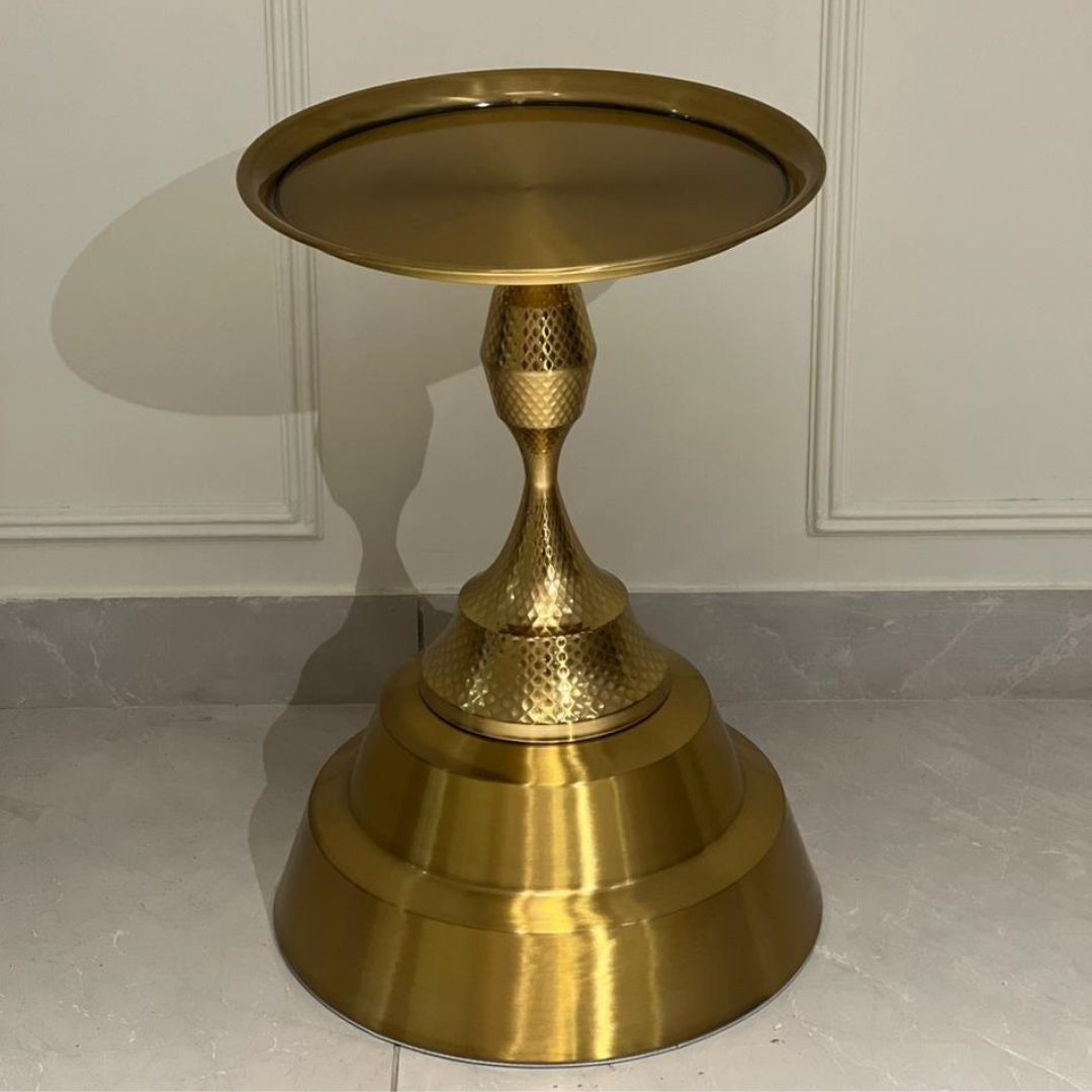 Akarsha Temple Brass Side Table