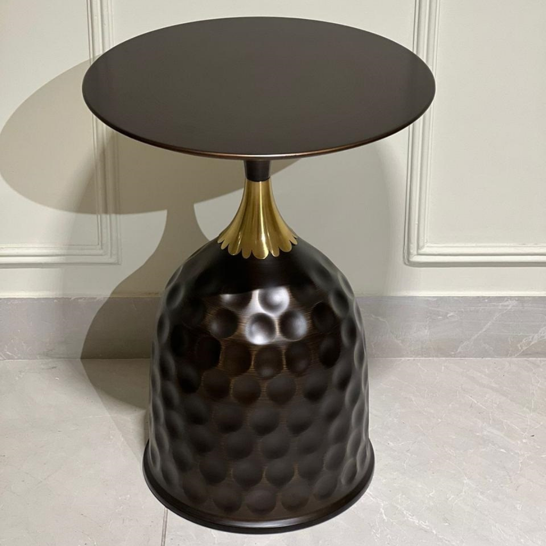 Vintage Hammer Luxe Side  Table