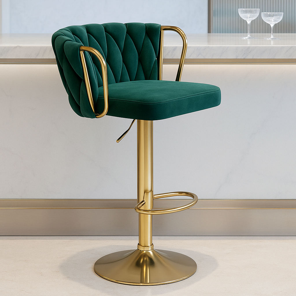 Majestic Tufted Velvet Bar Chair
