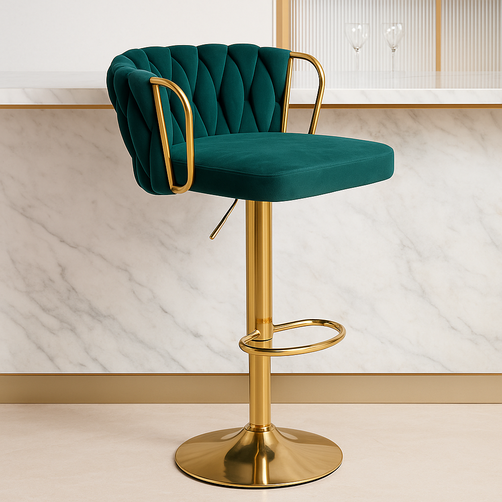 Majestic Tufted Velvet Bar Chair