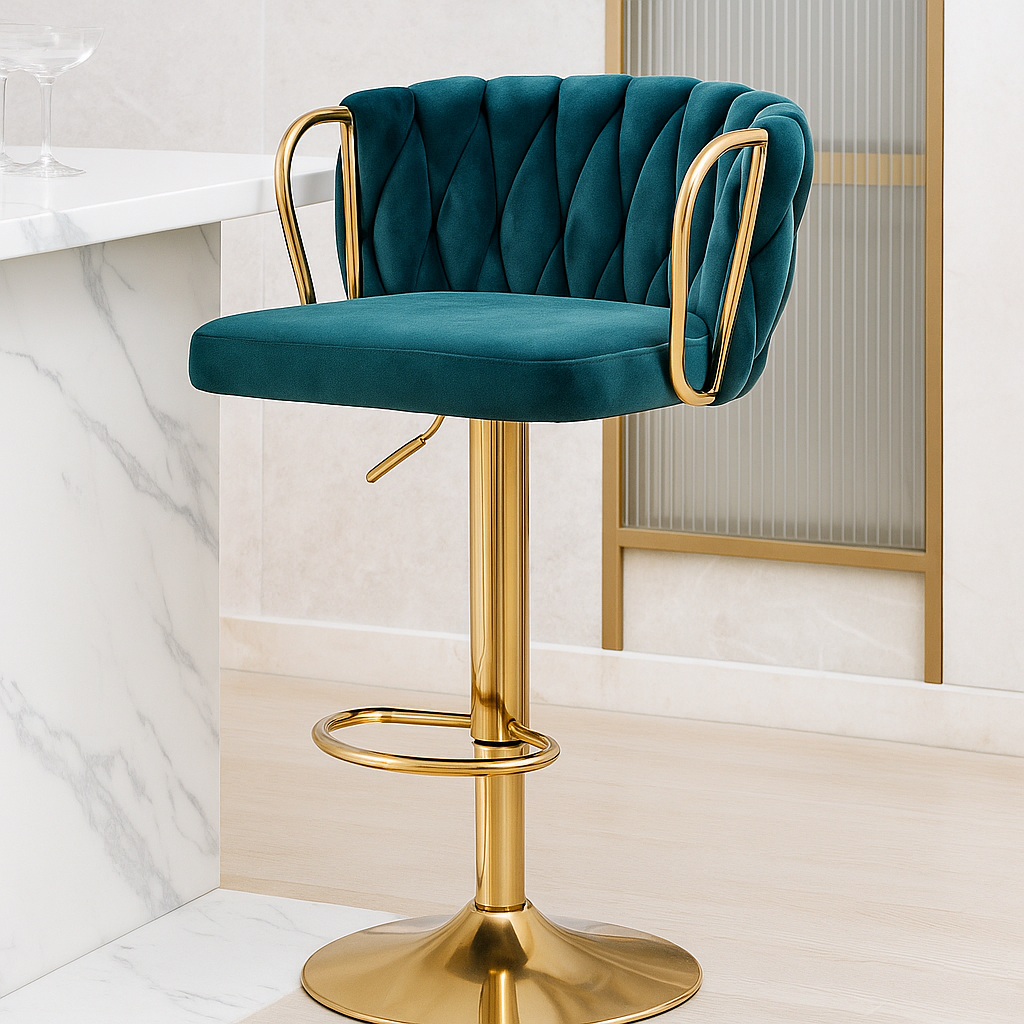 Majestic Tufted Velvet Bar Chair