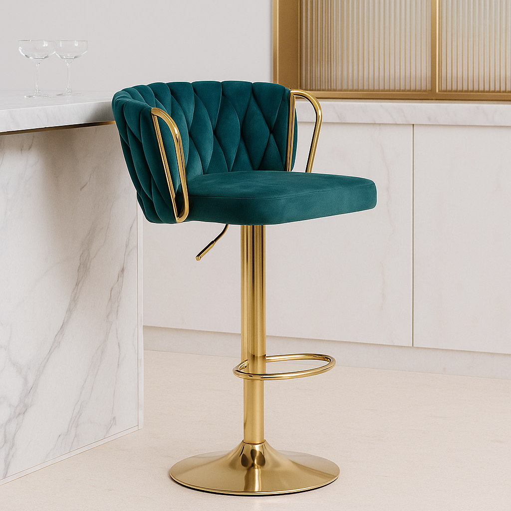Majestic Tufted Velvet Bar Chair