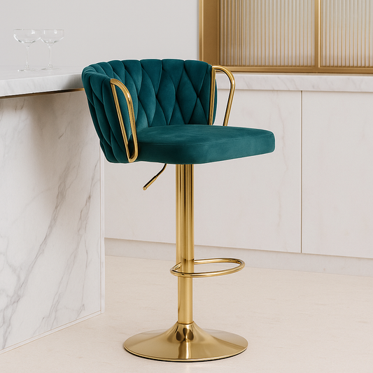 Majestic Tufted Velvet Bar Chair