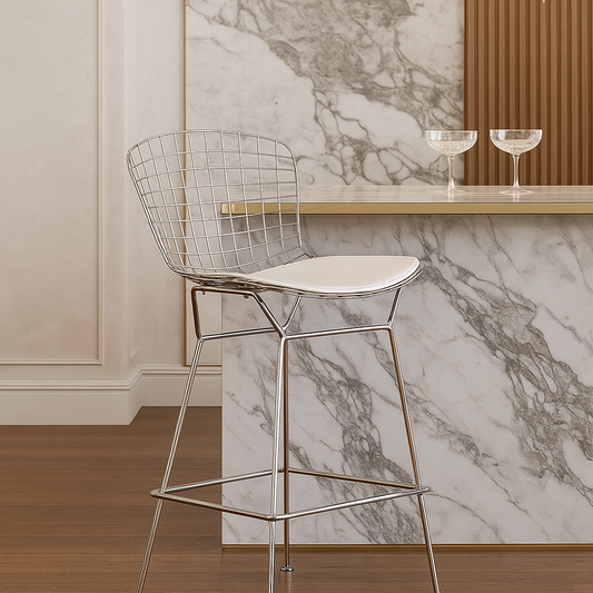 Aris Berto Luxe Wireframe Bar Chair