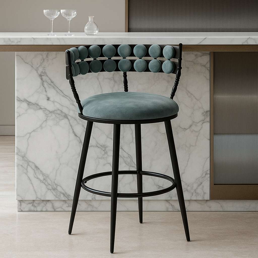 Emerald Crest Bar Chair