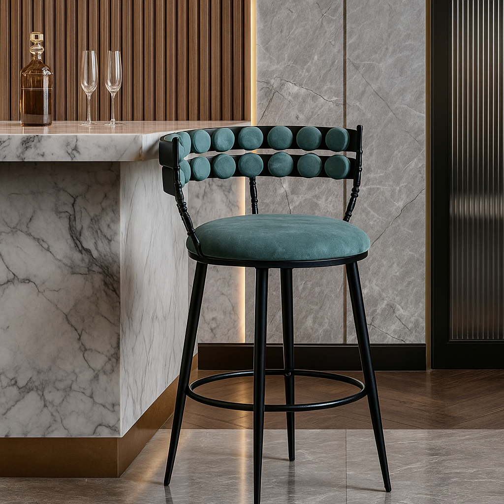 Emerald Crest Bar Chair