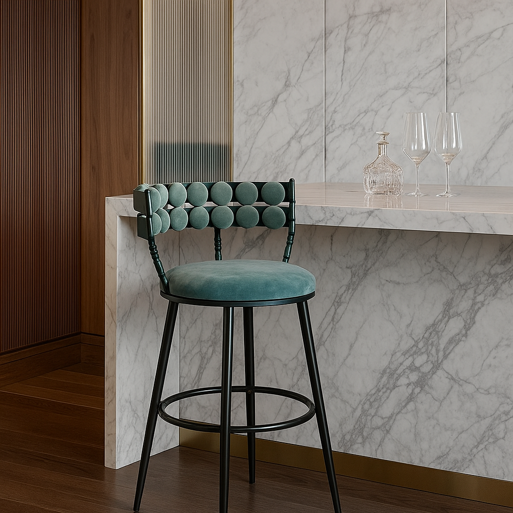 Emerald Crest Bar Chair