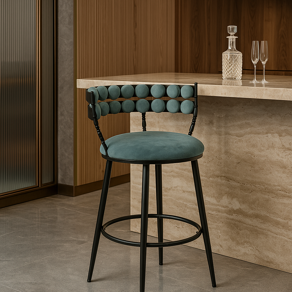 Emerald Crest Bar Chair