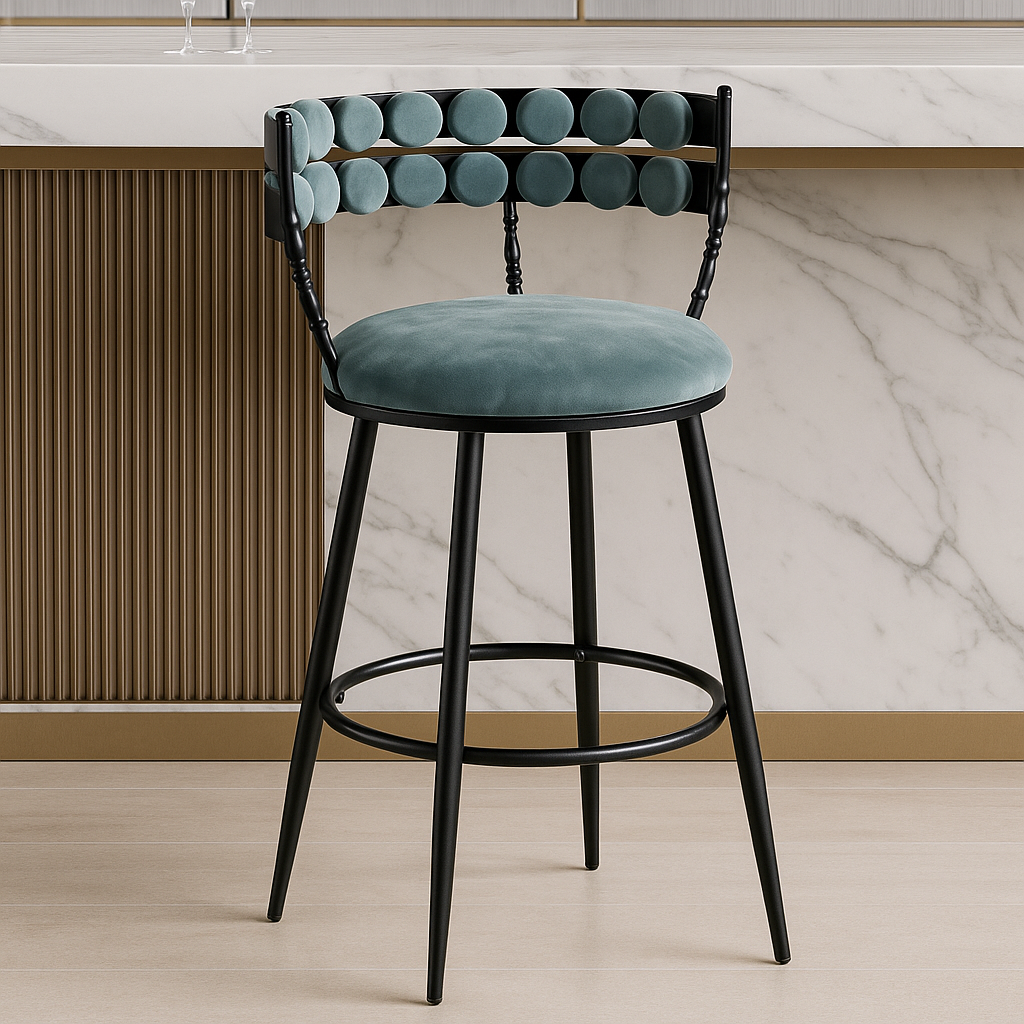 Emerald Crest Bar Chair