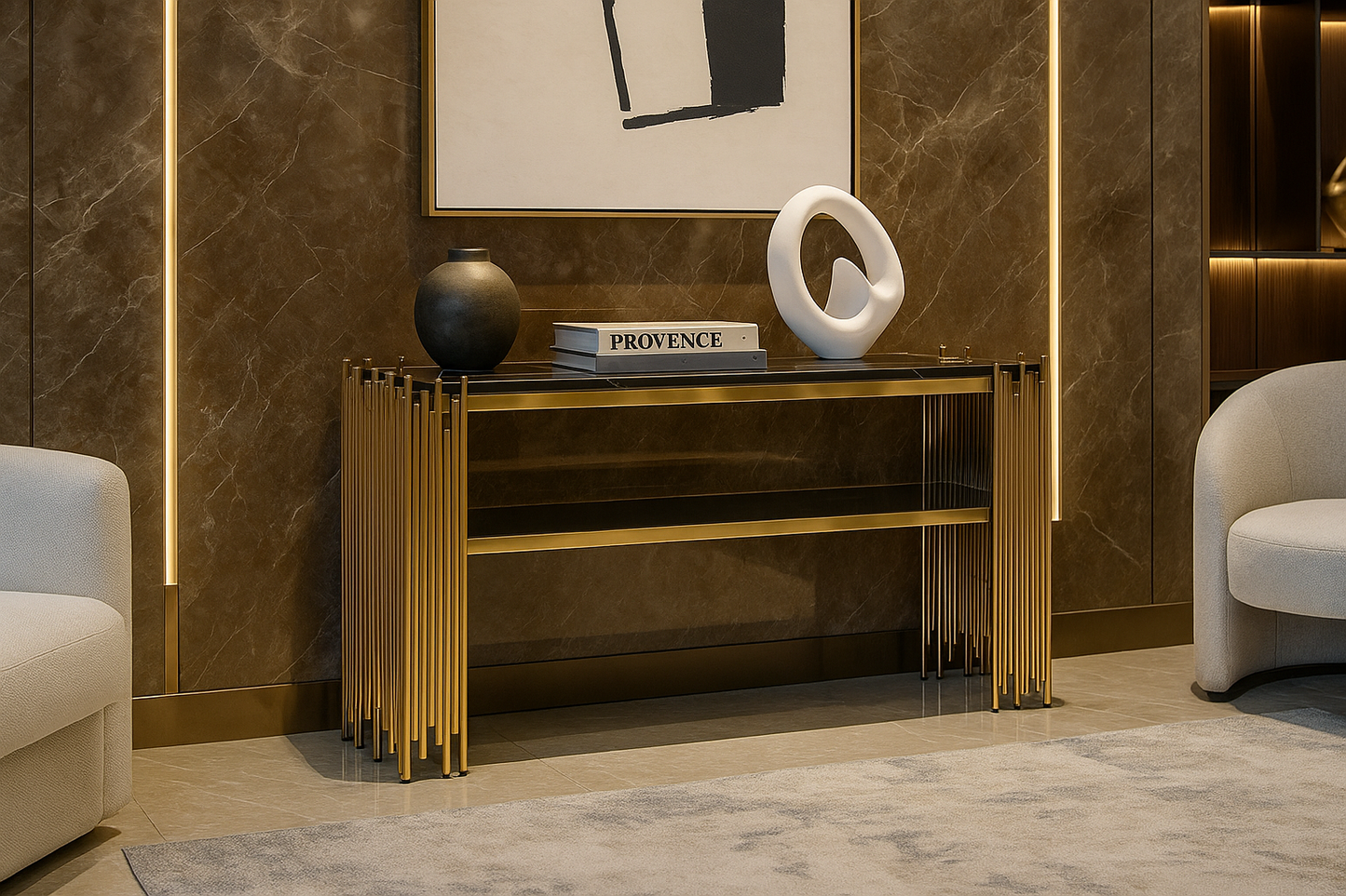 Aurelia Marble Console Table