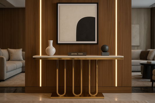 Aria Gold Loop Console Table