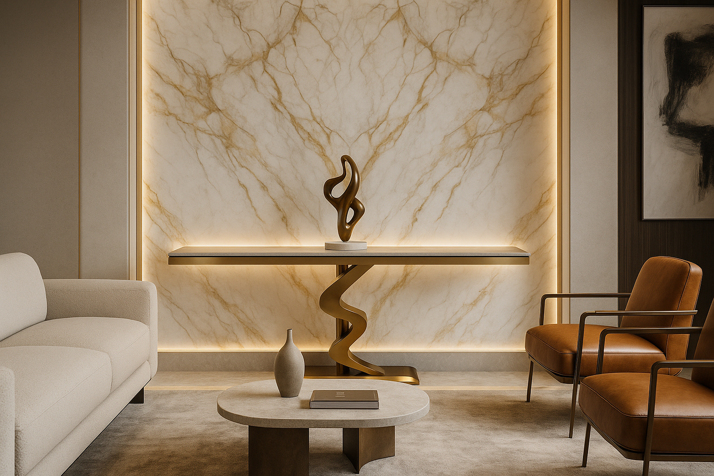 Seraphine Halo Console Table