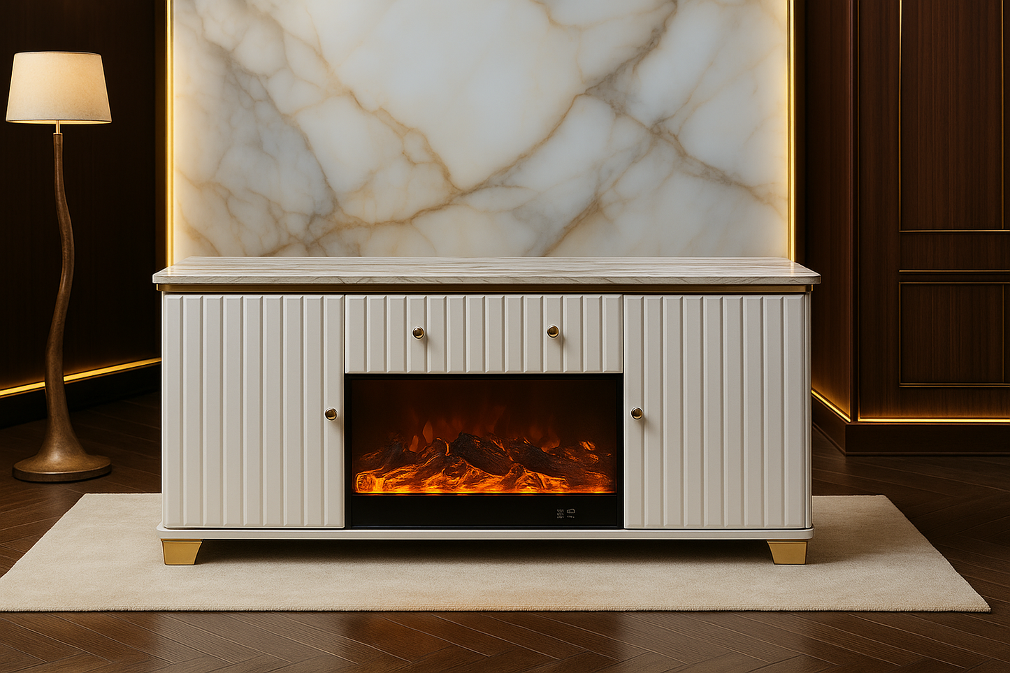 Marbella Luxe Fireplace Cabinet
