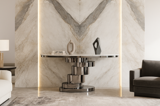 Helix Marble Console Table