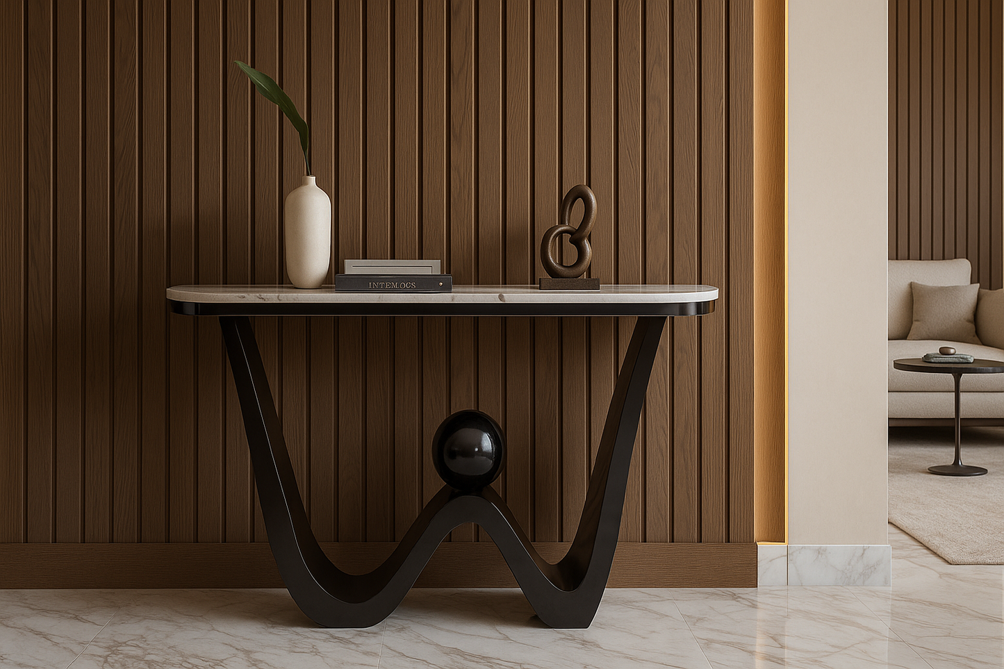 Waveform Grey Marble Console