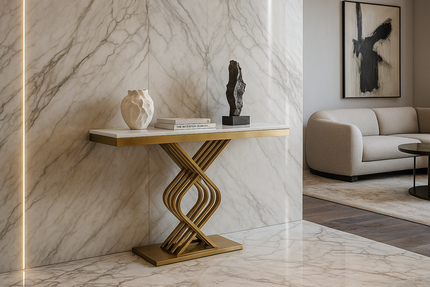 Olympia Glint Console Table