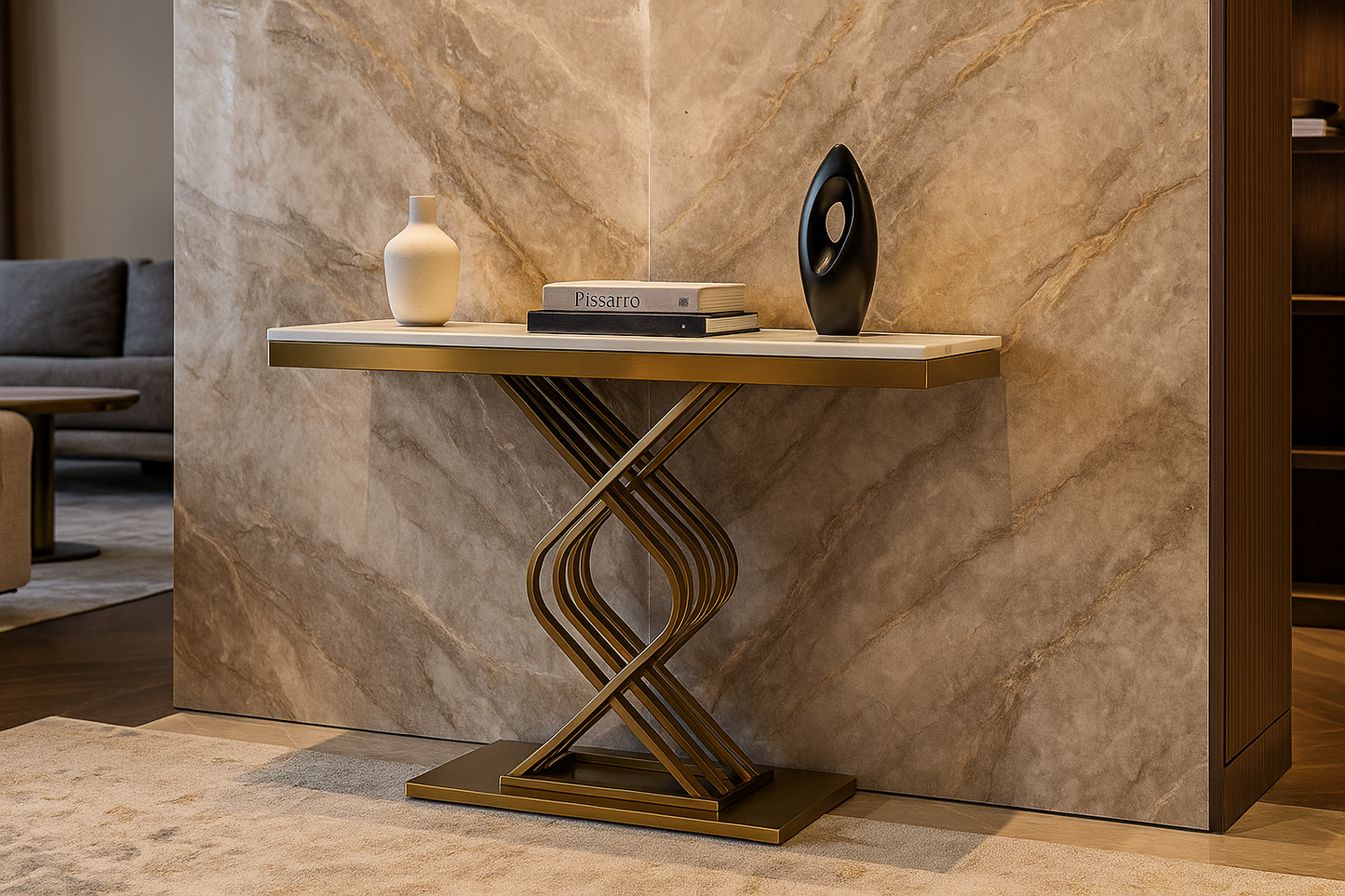 Olympia Glint Console Table