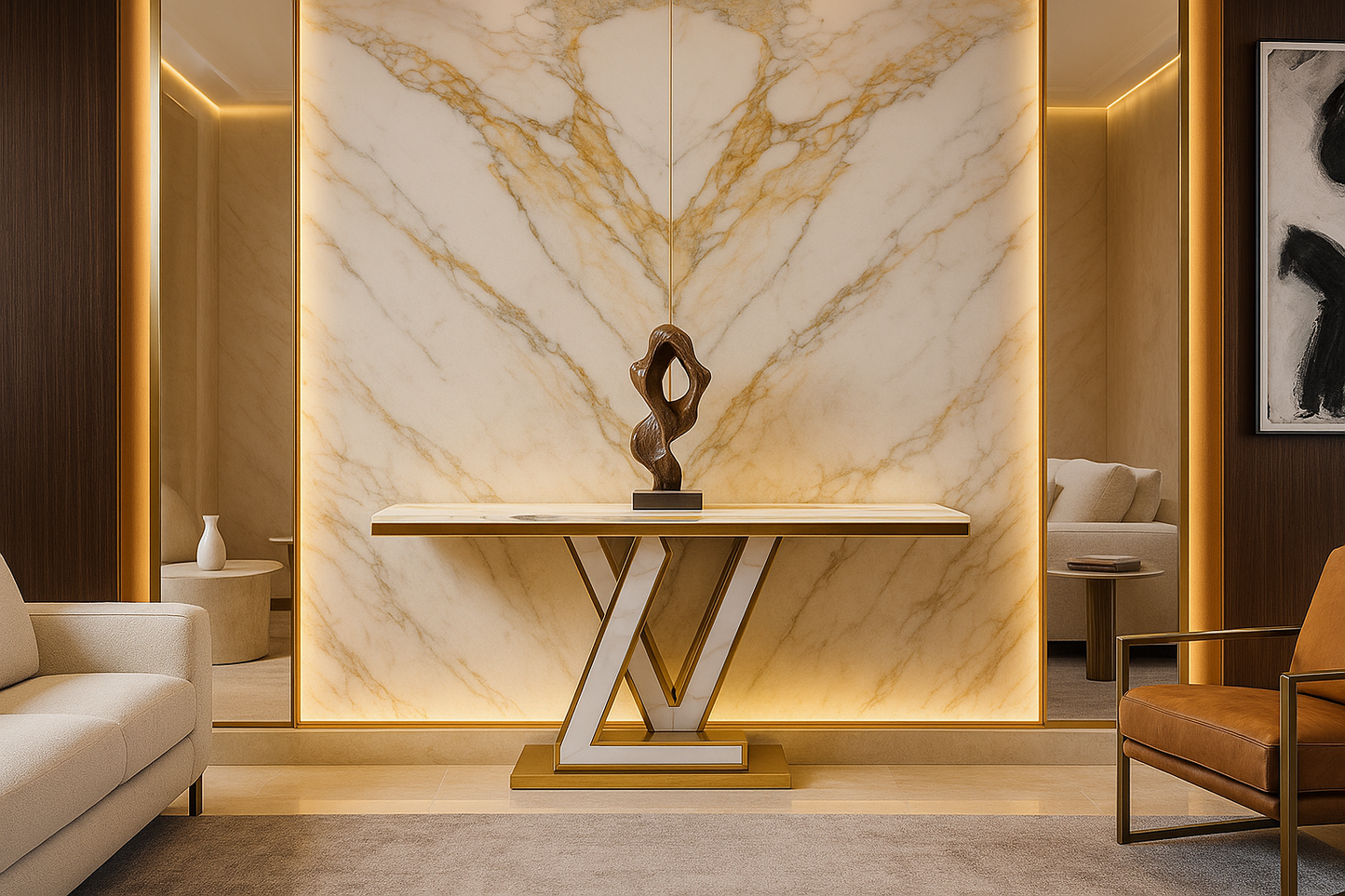 Ambrosia Crest Console Table