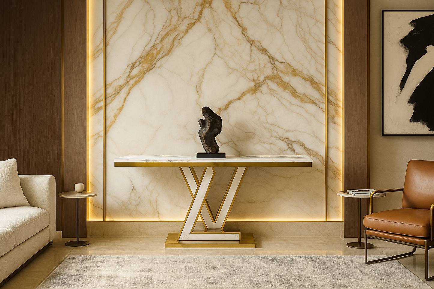 Ambrosia Crest Console Table