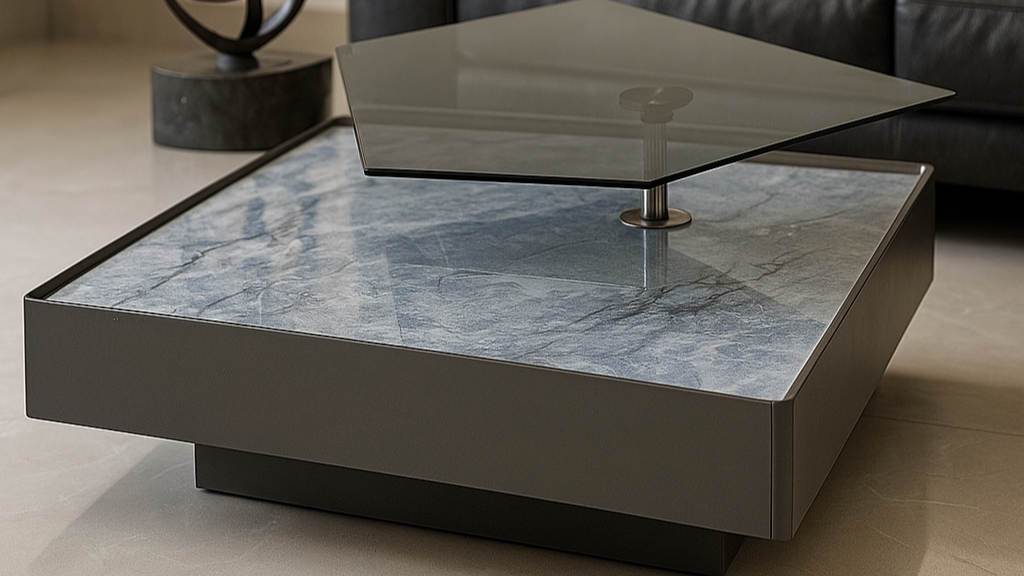 Avant Glass & Marble Center Coffee Table