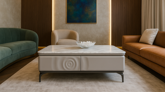 Velare Premium Italian Marble Center Coffee Table