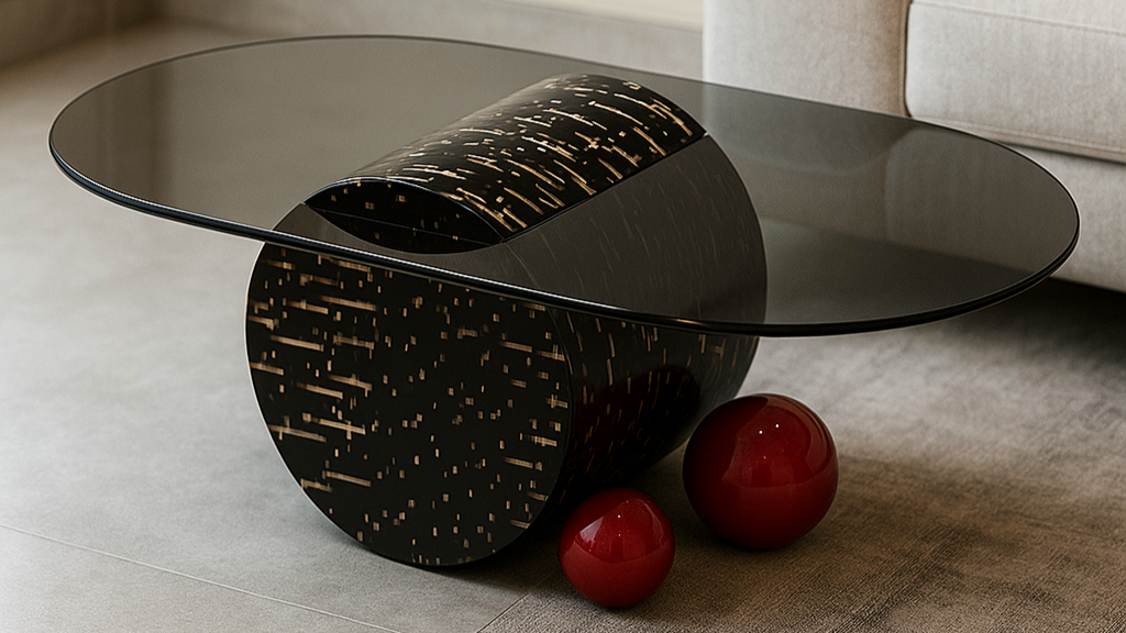Noir Vision Ellipse Center Coffee Table