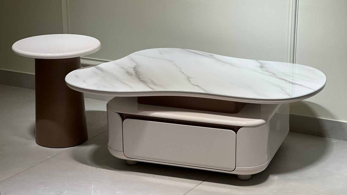 Modern Soft Curve Center Coffee Table