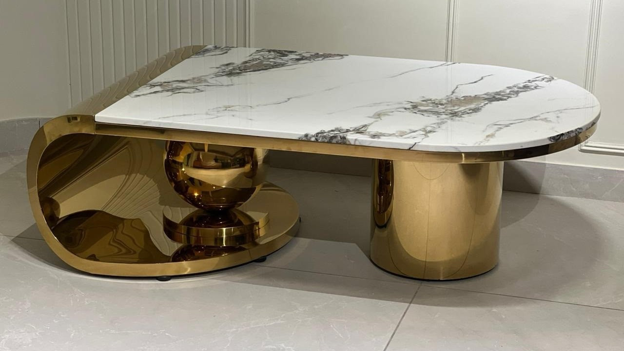 Luxe Halo Marble Center Coffee Table