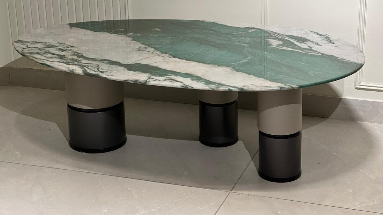 Emerald Mirage Marble Center Coffee Table